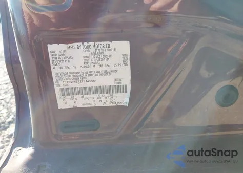 2015 Ford F-150 King Ranch z USA, uszkodzony, nr VIN 1FTEW1EF2FFA29061